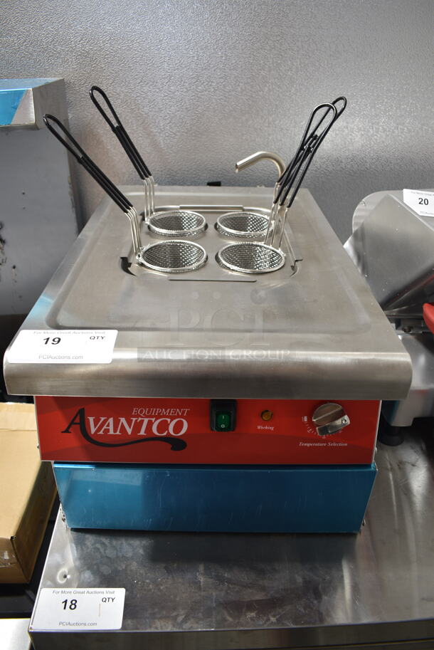 BRAND NEW SCRATCH AND DENT! 2023 Avantco PC201 Stainless Steel 2.1 Gallon / 8 Liter Electric Countertop Pasta Cooker / Rethermalizer. 208/240 Volts, 1 Phase.  - Image 2 of 8