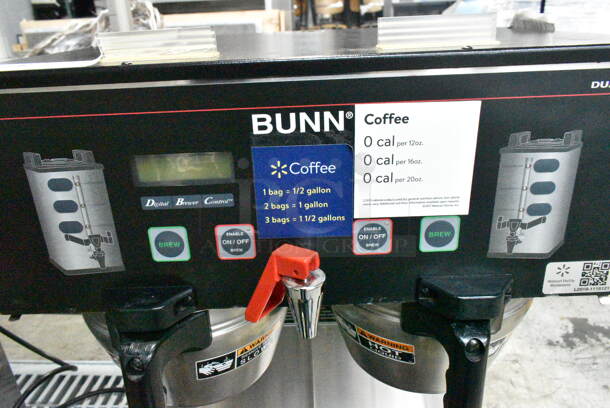 2016 Bunn DUAL SH DBC Stainless Steel Commercial Dual Coffee Machine w/ Hot Water Dispenser, 2 Satellite Servers and 2 Metal Brew Baskets. 120/208-240 Volts, 1 Phase. - Image 9 of 12