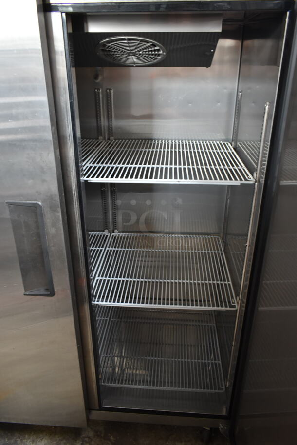 Turbo Air M3F47-2-N Stainless Steel Commercial 2 Door Reach In Freezer w/ Poly Coated Racks on Commercial Casters. 115 Volts, 1 Phase. Tested and Working! - Image 7 of 8