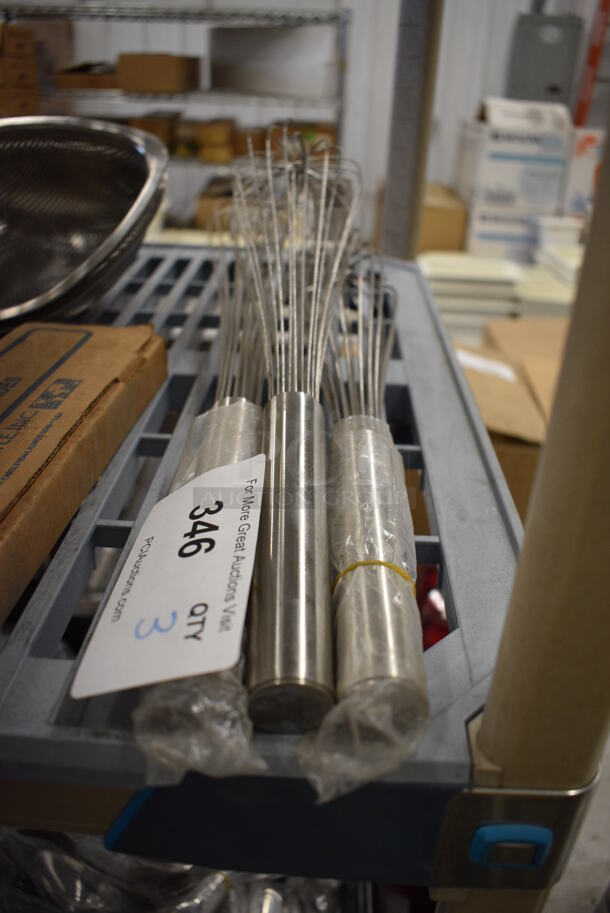 ALL ONE MONEY! Lot of 3 NEW Metal Whisks. Includes 18" - Image 3 of 3