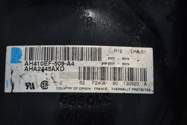 Tecumseh AH410EF-509-A4 Metal Commercial Compressor. 208-230 Volts, 1 Phase. - Image 5 of 6