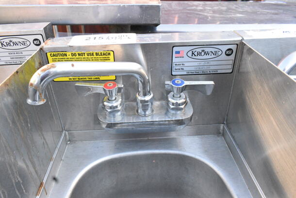 Krowne Stainless Steel Ice Bin w/ 2 Single Bay Sinks and Speedwell.  - Image 5 of 8