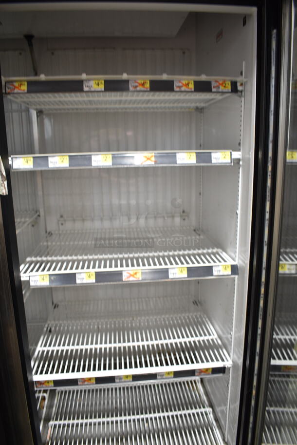 2015 True GDM-49F-LD ENERGY STAR Metal Commercial 2 Door Reach In Freezer Merchandiser w/ Poly Coated Racks on Commercial Casters. 115/208-230 Volts, 1 Phase. Tested and Working! - Image 4 of 6