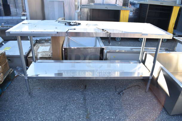 BRAND NEW SCRATCH AND DENT! PrepLine TC-2472-418 Stainless Steel Table w/ Under Shelf.   - Image 1 of 4