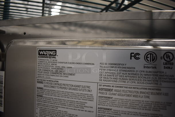 Waring WMO90 Stainless Steel Commercial Countertop Microwave Oven. 120 Volts, 1 Phase. 20x14x12 - Image 6 of 6