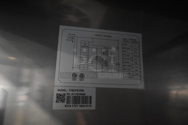 Avantco 178CFD1RR Stainless Steel Commercial Single Door Reach In Freezer w/ Poly Coated Racks on Commercial Casters. 115 Volts, 1 Phase. Tested and Powers On But Does Not Get Cold - Image 7 of 7
