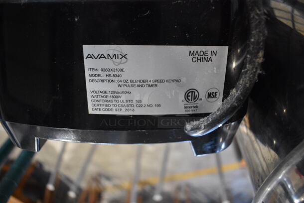 Avamix Model HS-8340 Metal Commercial Countertop Blender w/ Pitcher. 120 Volts, 1 Phase. 9x10x20. Tested and Working! - Image 4 of 4