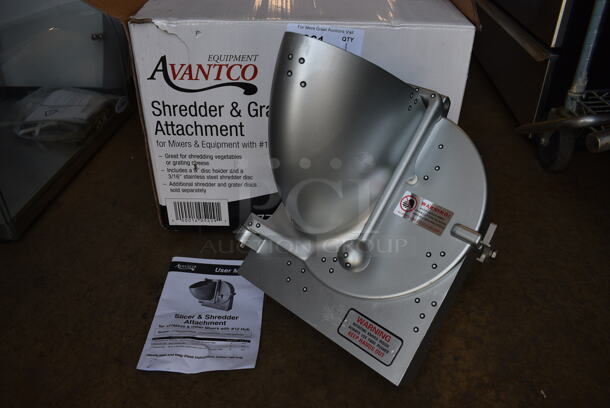 BRAND NEW IN BOX! Avantco Model 177MX20SHRDR Metal Commercial Pelican Head w/ Grating Blade. 12x17x13
