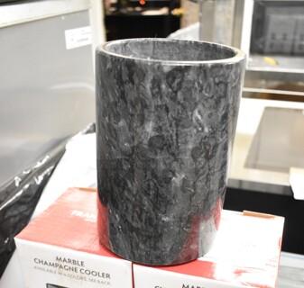 3 BRAND NEW! Marble Champagne Coolers. 3 Times Your Bid!