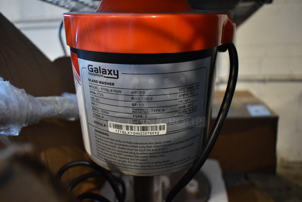 IN ORIGINAL BOX! Galaxy 177GLXYGW Metal Countertop Glass Washer. Missing Brushes. 120 Volts, 1 Phase. Tested and Working! - Image 5 of 5