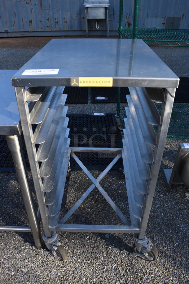 Metal Commercial Pan Transport Rack on Commercial Casters. 18.5x25.5x36.5