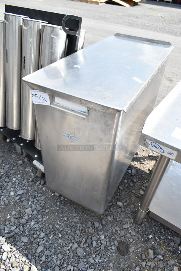 Stainless Steel Ingredient Bin on Commercial Casters.   - Image 2 of 6