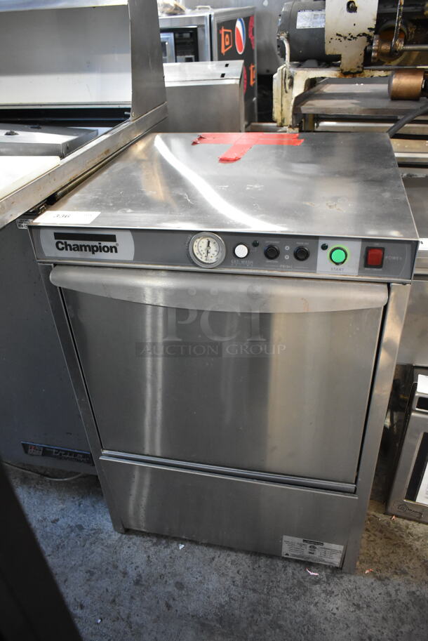 Champion UL130 Stainless Steel Commercial Undercounter Dishwasher. 120 Volts, 1 Phase. 