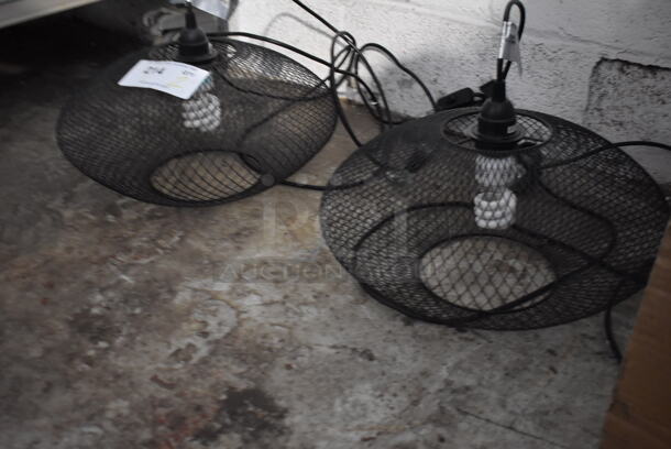 2 Black Wire Lamps. 2 Times Your Bid! - Image 3 of 4