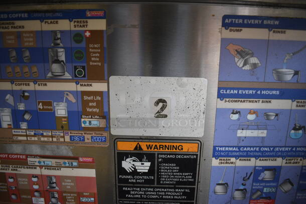 Bunn Model AXIOM 2/2 TWIN Stainless Steel Commercial Countertop 4 Burner Coffee Machine. 120/208-240 Volts, 1 Phase. 16x18x19 - Image 5 of 6