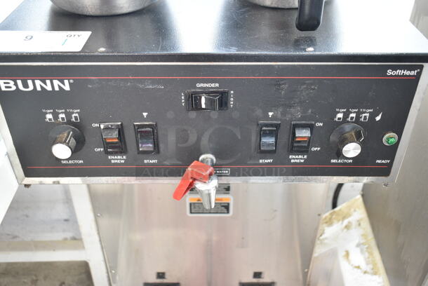 Bunn DUAL SH Stainless Steel Commercial Countertop Double Coffee Machine w/ Hot Water Dispenser, 2 Satellite Servers and 2 Metal Brew Baskets. 120/240 Volts, 1 Phase. - Image 4 of 8