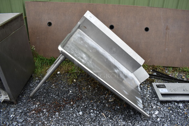 Stainless Steel Commercial Left Side Clean Side Dishwasher Table. 45x30x45 - Image 1 of 4