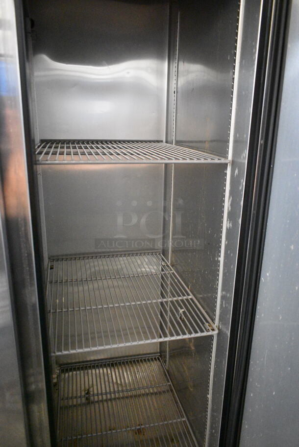 2017 True T-35 Stainless Steel Commercial 2 Door Reach In Cooler w/ Poly Coated Racks on Commercial Casters. 115 Volts, 1 Phase. Tested and Working! - Image 5 of 8