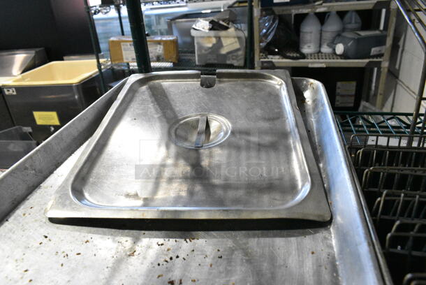 ALL ONE MONEY! Tier Lot of Various Items Including Stainless Steel Drop In Bins, Metal Bowl, Metal Baking Pans.  - Image 8 of 9