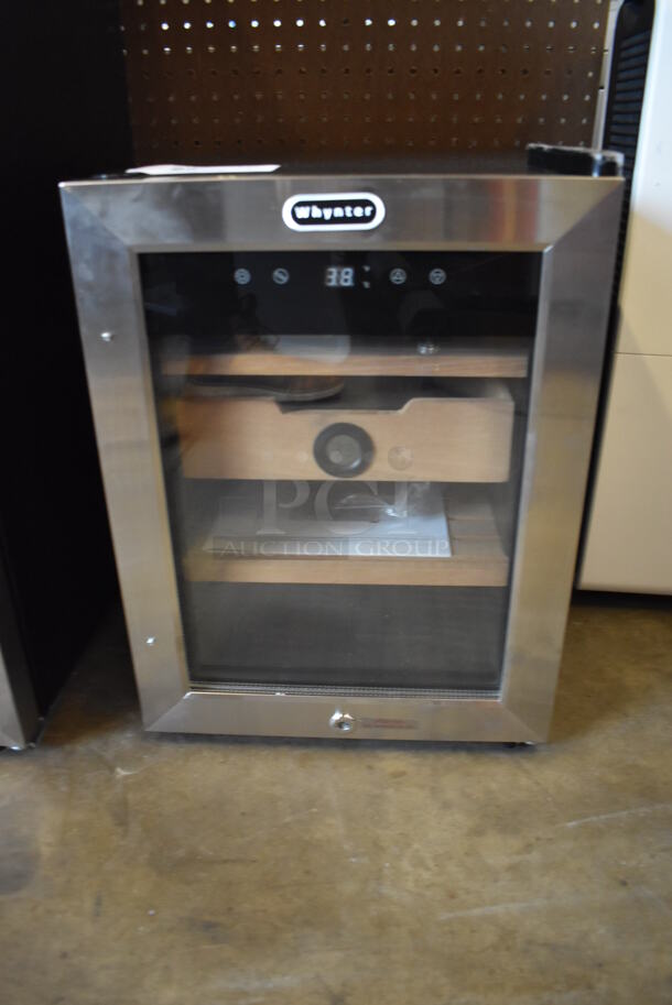 BRAND NEW SCRATCH AND DENT! Whynter CHC-123DS Stainless Steel Single Door Cigar Humidor Merchandiser. 110-120 Volts, 1 Phase. Tested and Working! - Image 1 of 7