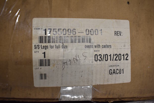 2 Boxes of BRAND NEW! 1755096-0001 Stainless Steel Legs for Full Size Convection Oven. 2 Times Your Bid! - Image 3 of 3