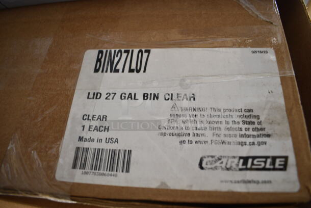 4 BRAND NEW IN BOX! Carlisle BIN27L07 Ingredient Bin Clear Lid. 4 Times Your Bid! - Image 3 of 3