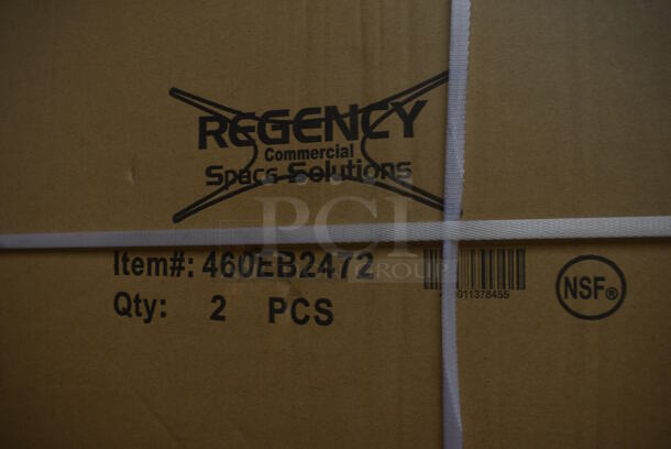 ALL ONE MONEY! Lot of 2 BRAND NEW IN BOX! Regency Black Finish Wire Shelves. 72x24x1.5 - Image 2 of 3