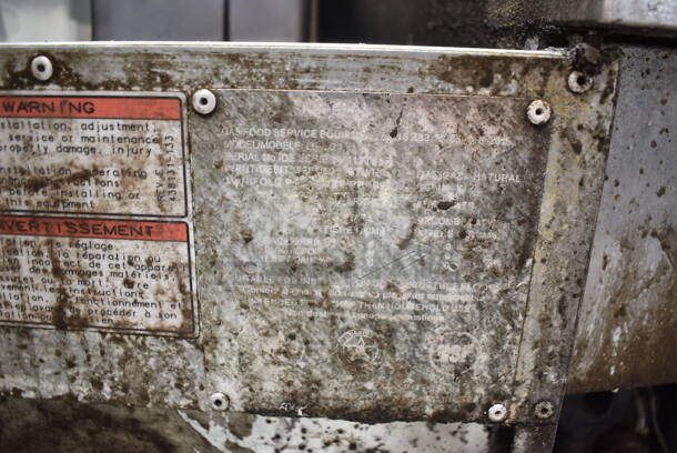 Vulcan Stainless Steel Commercial Floor Style Natural Gas Powered Deep Fat Fryer.  - Image 5 of 5
