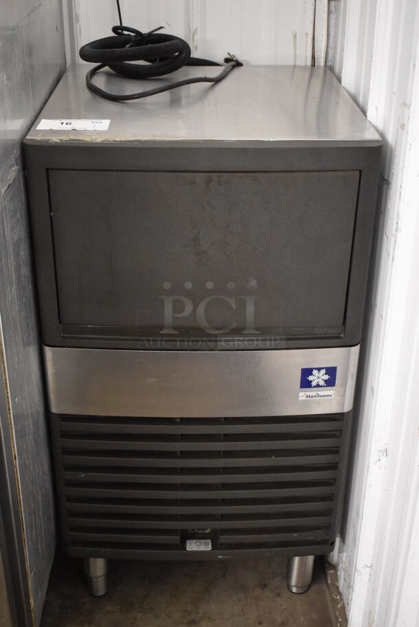 2014 Manitowoc QM30A Stainless Steel Commercial Self Contained Undercounter Ice Machine. 115 Volts, 1 Phase. 20x23x36