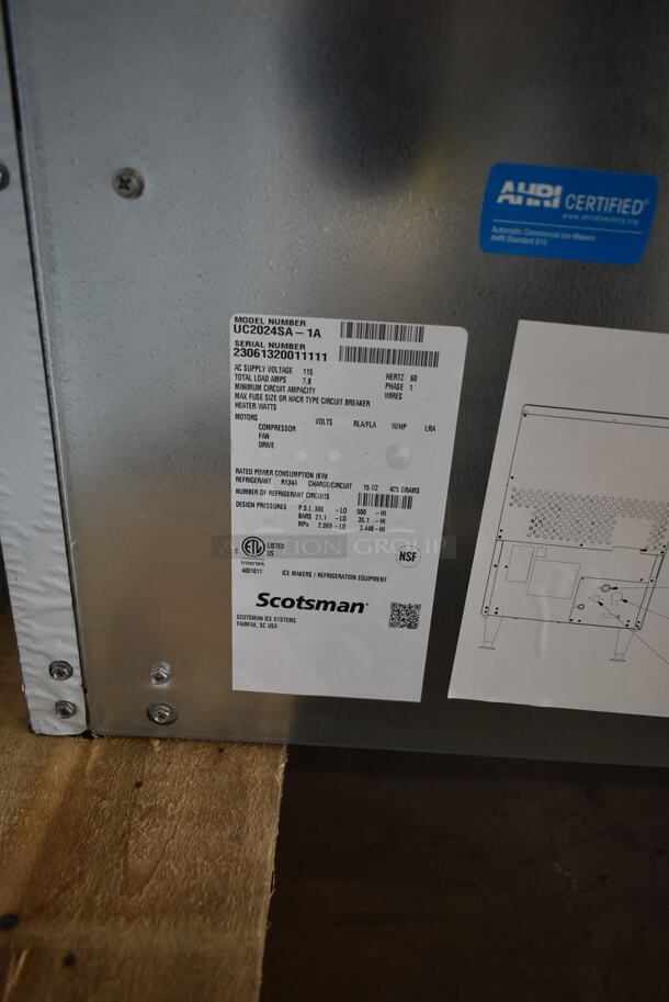 BRAND NEW SCRATCH AND DENT! 2023 Scotsman UC2024SA-1A Stainless Steel Commercial Undercounter Self Contained Ice Machine. 115 Volts, 1 Phase. - Image 5 of 5
