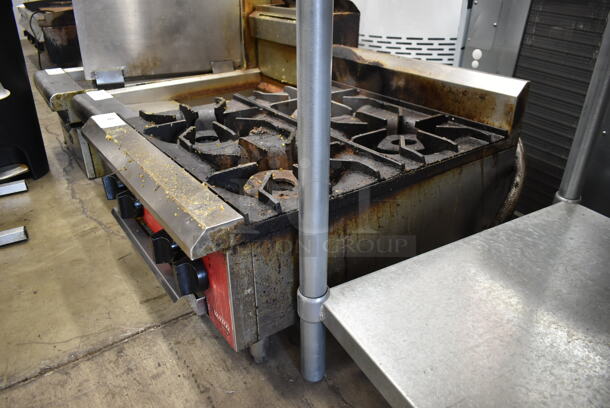 2020 Avantco 177CAGR424 Stainless Steel Commercial Countertop Natural Gas Powered 4 Burner Range.  - Image 4 of 7