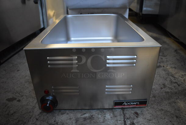 BRAND NEW IN BOX! 2020 Adcraft FW-1200W Stainless Steel Commercial Countertop Food Warmer. 120 Volts, 1 Phase. 14.5x23.5x10. Tested and Working!