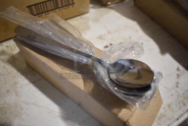 12 BRAND NEW! Stainless Steel Spoons. 8". 12 Times Your Bid! - Image 2 of 3