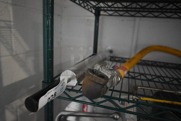 ALL ONE MONEY! Tier Lot of Various Items Including Gas Hose and Can Opener - Image 2 of 5