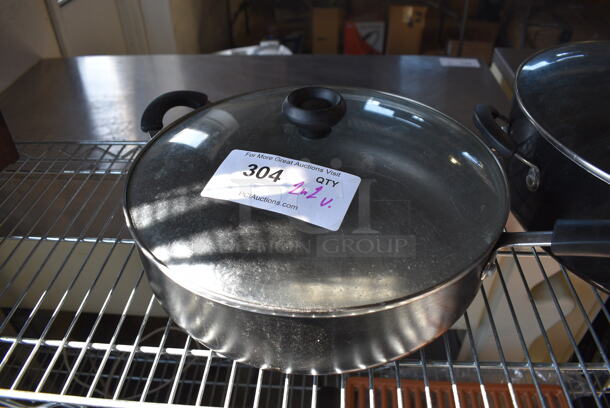 2 Metal Sauce Pots w/ Lids. 21.5x12x7, 18x14x8. 2 Times Your Bid! - Image 2 of 3