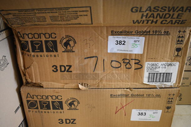 36 BRAND NEW IN BOX! Arcoroc Excalibur Wine Glasses. 3x3x7.5. 36 Times Your Bid! - Image 5 of 5