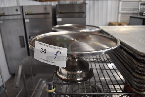 2 Metal Countertop Cake Stands. 13x13x6. 2 Times Your Bid!