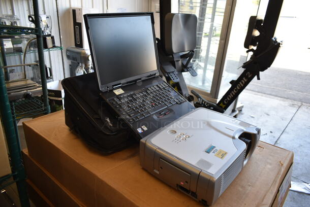 Hitachi CP-X430W LCD Projector and IBM Laptop in Bag. 100-120/200-240 Volts, 1 Phase.  - Image 3 of 11