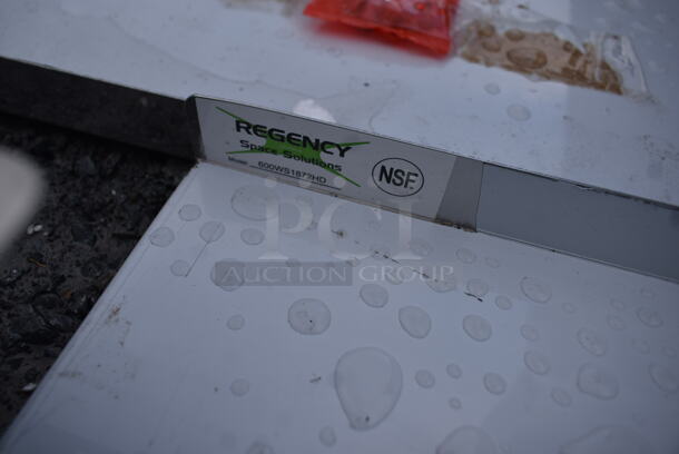 BRAND NEW SCRATCH AND DENT! Regency 600WS1872HD 16 Gauge Stainless Steel 18" x 72" Heavy-Duty Wall Shelf - Image 4 of 6