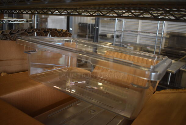 ALL ONE MONEY! Lot of 6 BRAND NEW IN BOX! Cambro Clear Poly Bins. 12x18x6 - Image 2 of 4