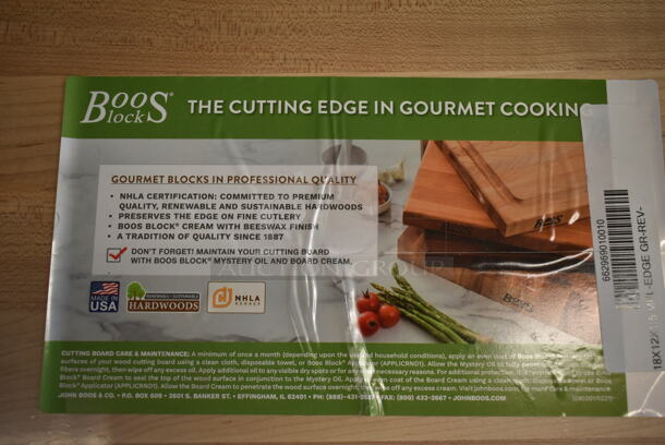 BRAND NEW! John Boos Butcher Block Cutting Board. - Image 3 of 4