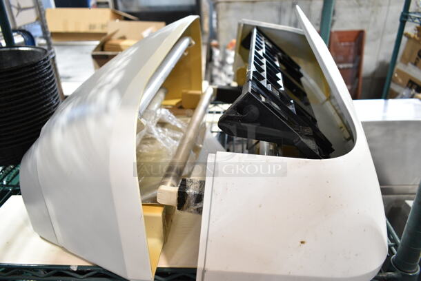 ALL ONE MONEY! Five Tier Lot of Various Items Including Poly Food Baskets, Ecolab Bug Zapper. Does Not Include Shelving Unit. - Image 5 of 12