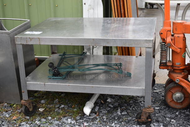 Stainless Steel Table w/ Under Shelf on Commercial Casters. 32x24x21 - Image 3 of 4