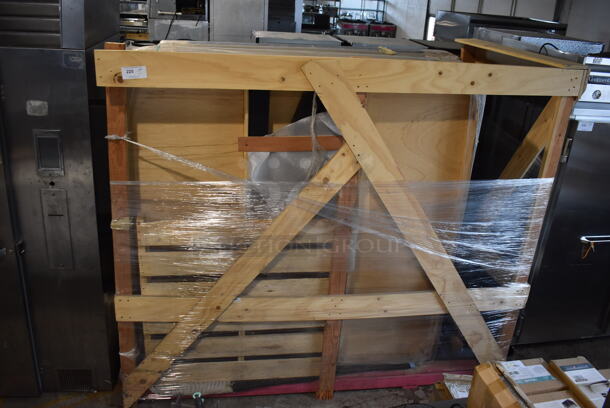 ALL ONE MONEY! BRAND NEW IN CRATE Lot of 7 Wooden Stage Risers. Makes Approximately 150 Square Feet. Each Riser Is 72x72x4 - Image 2 of 3