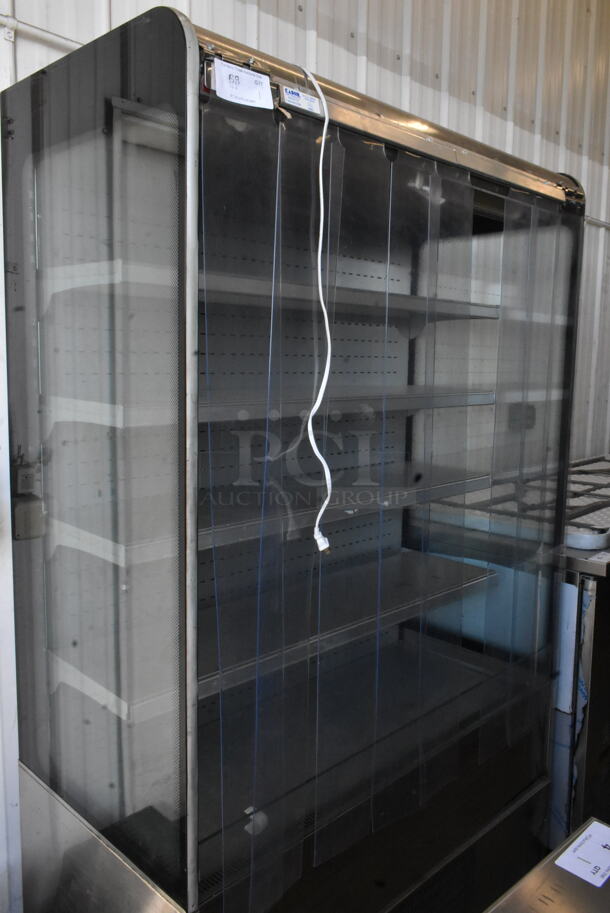 Metal Commercial Open Grab N Go Merchandiser w/ Metal Shelves. Cannot Test Due To Plug Style