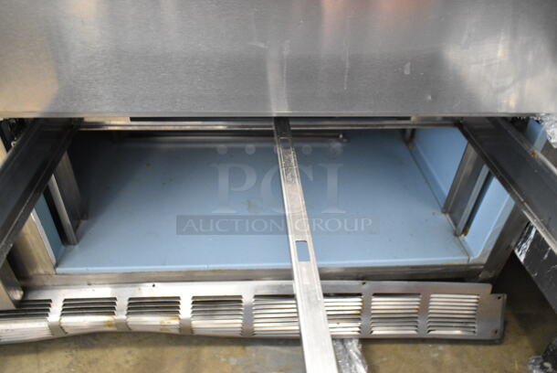 2014 Delfield UCD4464N-12-DD5 Stainless Steel Commercial Sandwich Salad Prep Table Bain Marie Mega Top w/ 4 Drawers, Over Shelf. 115 Volts, 1 Phase. Tested and Powers On But Does Not Get Cold - Image 8 of 10