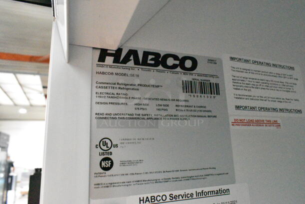 2019 Habco SE18 Metal Commercial Single Door Reach In Cooler Merchandiser w/ Poly Coated Racks. 115 Volts, 1 Phase. Tested and Working! - Image 5 of 5
