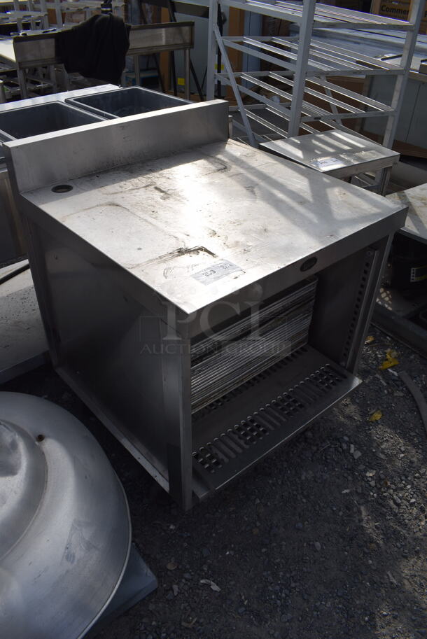 ALL ONE MONEY! Randell Open Base Utility Stand Stainless Steel Countertop w/ Undershelf and Lot of Baking Pans - Image 2 of 5