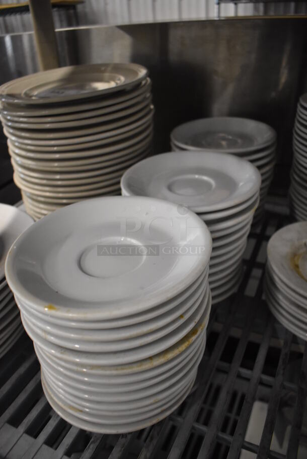 38 White Ceramic Saucers. 7x7x1. 38 Times Your Bid! - Image 2 of 3