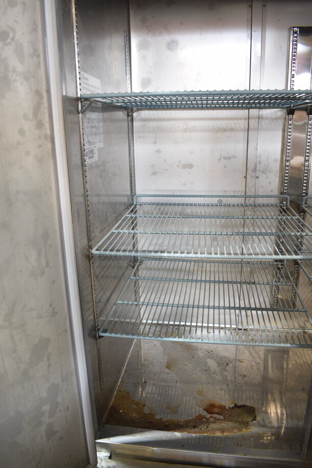 KoolMore RIF-3D-SS Stainless Steel Commercial 3 Door Reach In Freezer w/ Poly Coated Racks on Commercial Casters. 115 Volts, 1 Phase. Tested and Powers On But Does Not Get Cold - Image 6 of 7